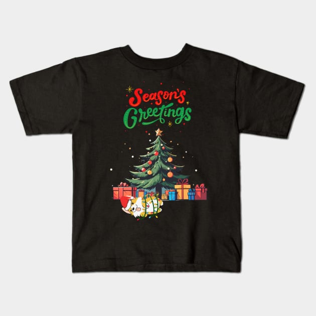 Christmas Corgi Kids T-Shirt by Trip Tank